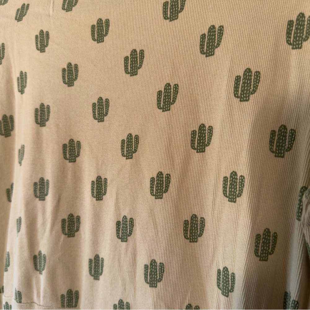 Kate Quinn Yellow Mini Ribbed Cactus Print Dress - Picture 7 of 9
